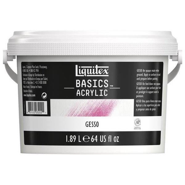 Liquitex Liquitex 2023279 64 oz Jug Basics Acrylic Gesso; White 2023279